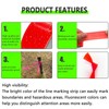 Hubaow 6 Pack Green Flagging Tape, Non-Adhesive Plastic Ribbon Neon