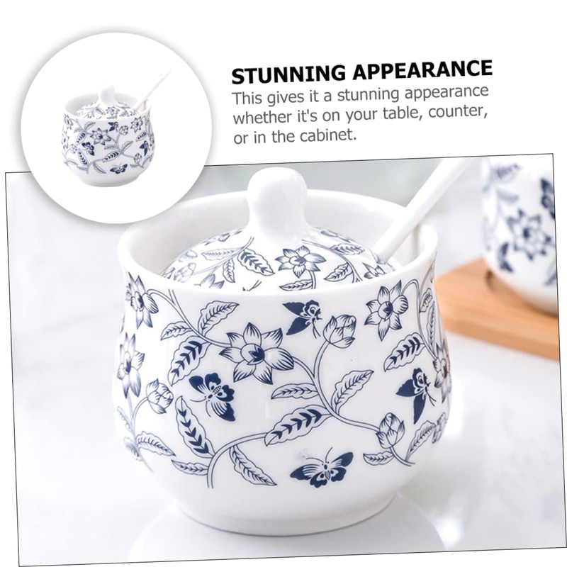 Ipetboom 1 Set Ceramic Salt Jar Kitchen Spice Container with