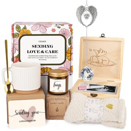 Miscarriage Sympathy Gifts for Mothers: Pregnancy Loss Memorial Basket with Suncatcher, Unique Comfort Bereavement Box for Baby & Loved One Remembrance, Condolences Care Package Idea for Mom