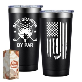 DOEARTE Golf Gifts for Grandpa - Fathers Day Gift for Grandpas - Christmas, Birthday Gifts for Grandpas - Best Grandpa by Par 20oz Tumbler
