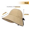 soul young Women Sun Bucket Hat Ponytail Hole with Bow