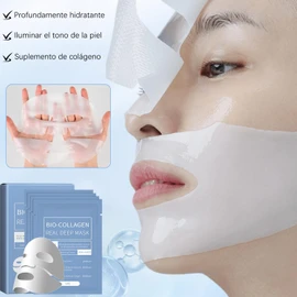 10 Piezas Mascarilla Bio-Colágeno, Biodance Collagen Mask, Minimiza los Poros Mejora la Elasticidad, Mascarillas Faciales para Reafirmación del Rostro en Mujeres y Adolescentes
