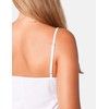Bellivalini BLV50-271 Women's Smooth Petticoat V-Neck Adjustable Straps, White