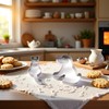 2 Pcs Silver Cookie Cutters Set Cat Dog Cookie Cutter