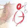 PVC Adjustable Horse Bridle Rein Harness Headstalls Removable Stainless Steel