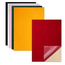 Biaungdo 6 Pcs Self Adhesive Felt Sheets, 6 Colors Felt Sheet with Adhesive Backing, 8 x 12 Inch Felts Fabric Peel and Stick Felts Liners for Arts Crafts Drawer Jewelry Box(A4 Size)