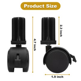 6414 Grill Wheels Replacement Includes Caster Insert Compatible with Weber，G-enesis, S-ummit, S-ilver, S-pirit (2PCS)