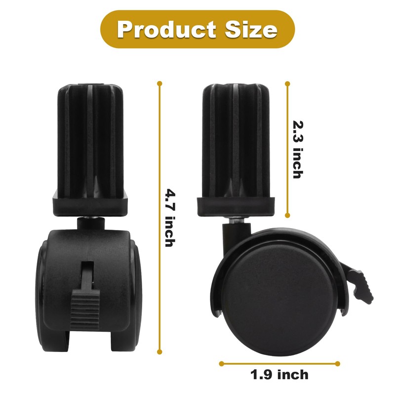 6414 Grill Wheels Replacement Includes Caster Insert Compatible with Weber，G-enesis,