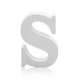 GLADFRESIT 1 Pcs Decorative Wood Letters for Crafts, Standing Letters Alphabet Letters for Children Baby Name Wedding Birthday Party Home Wall Decoration 4"