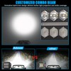 Adzoon Flush Mount LED Pods 5Inch, 8000LM Spot Flood Combo