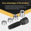 Pipe Tap Set, 5Pcs Carbon Steel Spark Plug Re Thread
