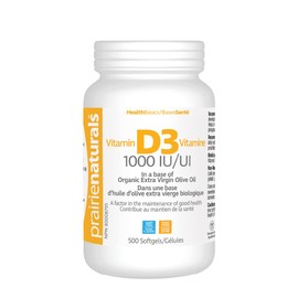 Prairie Naturals Prairie Naturals Vitamin D3 1000 IU 500 softgels