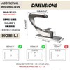 HOMILI Brushed Nickel Bathroom Sink Faucets,Single Hole Vanity Faucet Brass