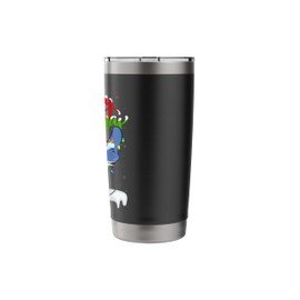 Xmas Tree Lighting Santa Hat Ray Fish Christmas Stainless Steel Insulated Tumbler