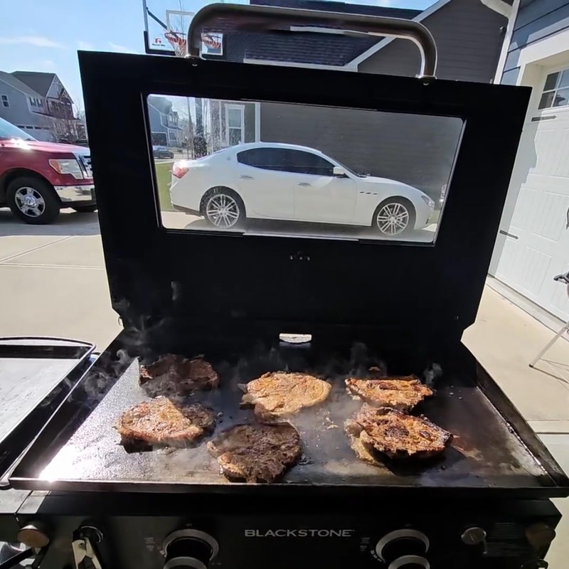 Upgrade Hinged Lid for Blackstone 28" Omnivore Griddle Hood, 5857