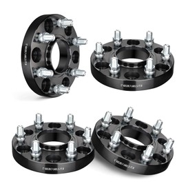 EVIL ENERGY 6x5.5 Wheel Spacers 1 inch Compatible for Ram 1500 2019-2023, 6x139.7 mm Hubcentric with Lip 6 Lugs 77.8 mm Hub Bore M14x1.5 Studs Black