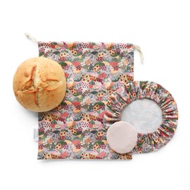 Esembly Sourdough Proofing Kit, Bread Storage Bag, Bread Proof Bowl Cover and Starter Cover - Reusable, Made with 100% TPU Washable Material - 3-Piece Set - Botanic Garden