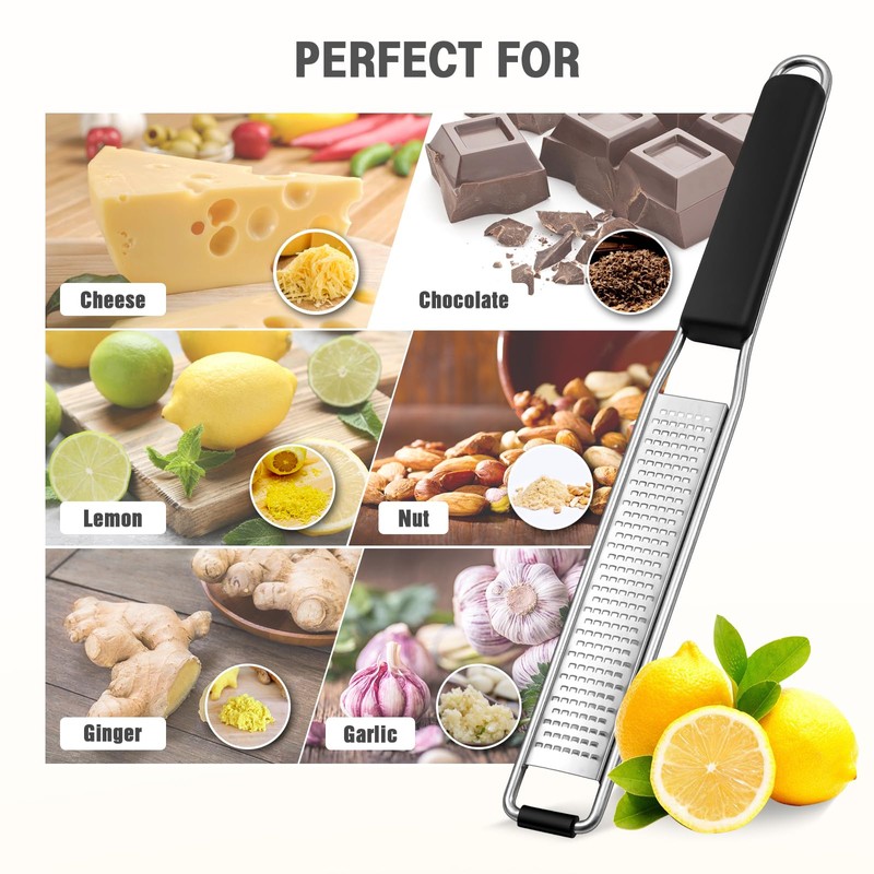 Diboniur Cheese Grater, Hand Grater, Parmesan Grater, Garlic Grater, Lemon