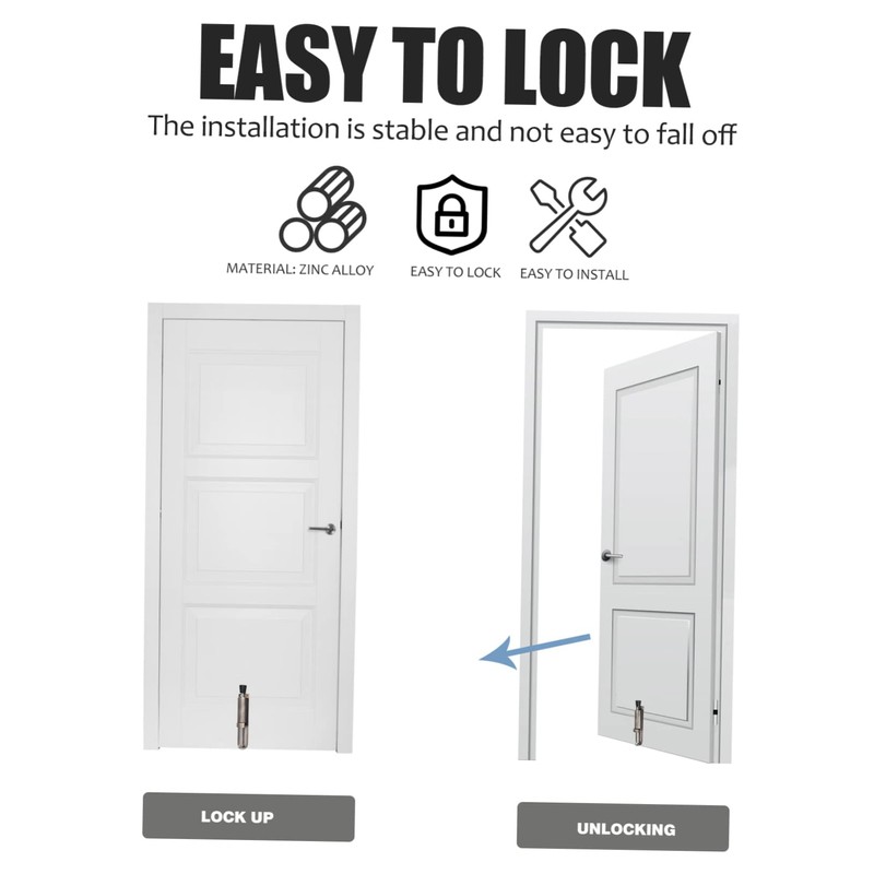 TEHAUX Heavy Duty Door Stopper Telescopic Spring Loaded Door Holder