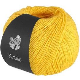 LANA GROSSA Sottile Delicate Net Yarn Structure Made of Cotton, Filled with Fine Merino Fibres, Hand Knitting Yarn Made of 85% Cotton and 15% Virgin Wool (Merino), 50 g Wool for Knitting and