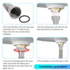Rackickyer Sink Drain Pipe Kit, 2 Pack Flexible Drain Pipe