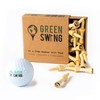 Green Swing Bamboo Golf Tees 50mm | Strong Sustainable Biodegradable