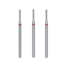 STALEKS PRO Set of 3 Diamond Nail Cutters 8 x 1.4 mm Rounded Cylinder Shape (Fine Grit)