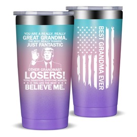 Fufandi Grandma Gifts - Mothers Day Birthday Christmas Gifts for Grandmas, Grandmother, Nana - Best Grandma Ever Gift from Grandchildren - Tumbler Cup 20oz