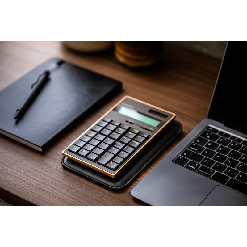 amadana LCA-704S-BR Electronic Calculator Sleeve Case Set (Brown) [Great Gift]
