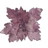 Unbranded 3 Pack of Lavender Poinsettia Picks with Glitter Centers