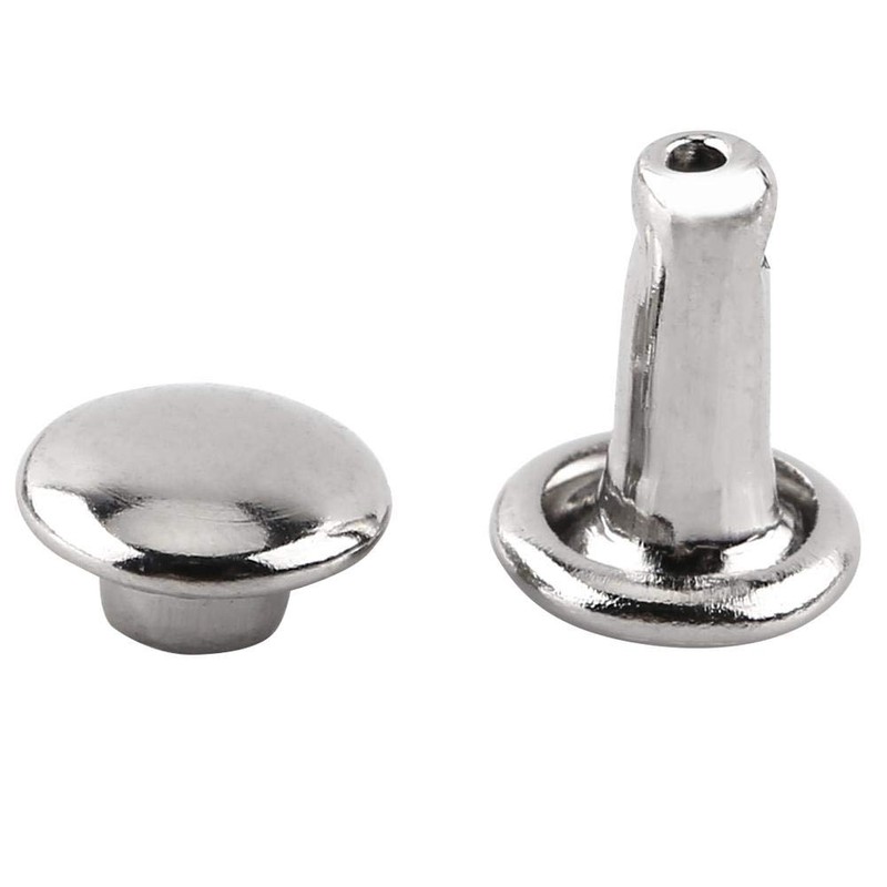 Rivet,Leather Craft Rivet 100pcs Double Rivet Tubular Metal Leather for