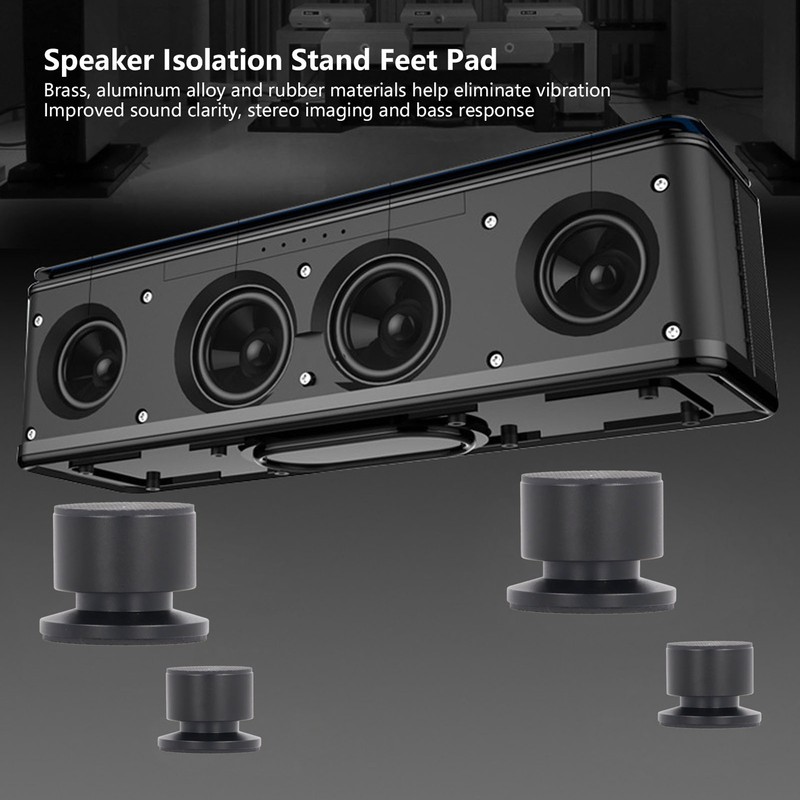 4 Sets Speaker Isolation Stand Feet Pad Shockproof Antislip Speaker