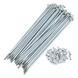 RATCHROLL 1 Set Universal Bicycle Spokes 12G 131mm Length Bike Wheel Spokes Nipple Silver Tone Carbon Steel Galvanized