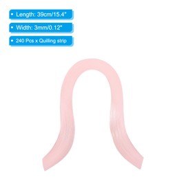PATIKIL 240pcs Quilling Strips Paper, 3mm x 39cm Origami Paper Quilling Kits for Adults Beginner Art DIY Craft Christmas, Light Pink