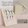 Set 4in1 Gunting Kuku, bag putar Stainless Steel anti-rust, nyaman