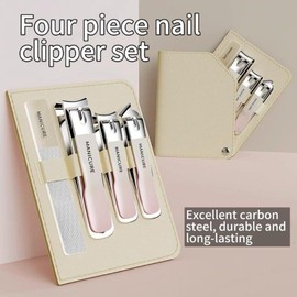 Set 4in1 Gunting Kuku, bag putar Stainless Steel anti-rust, nyaman untuk perjalanan! Gunting kucir! Tool kencan! Netizen TikTok gila nya!