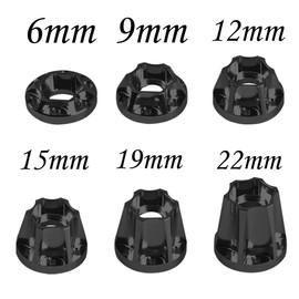Vgoohobby Metal RC 12mm Wheel Hex Hub Extension Combiner Compatible with 1.9/2.2inch Wheel Rim Axial SCX10 Traxxas TRX4 D90 1/10 RC Crawler (6mm, Black)