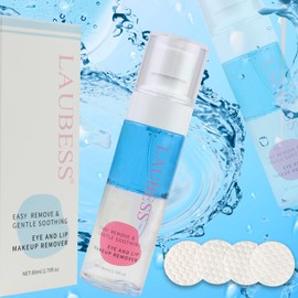 Lash Glue Remover for Cluster Lashes LAUBESS 80ML DIY Lash Extension Remover Cluster Lash Remover for Eyelash Extensions Eyelash Glue Remover with Cotton Pad 20PCS