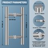 Ranbo Brushed 8" (CTC) Back to Back Shower Door Handle,
