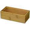Lipper International 8180S Bamboo Wood Stacking Drawer Organizer Box, 3" x 6", Set of 2