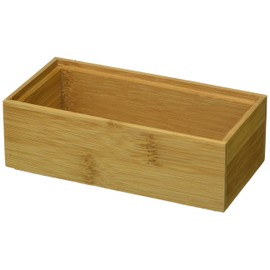 Lipper International 8180S Bamboo Wood Stacking Drawer Organizer Box, 3" x 6", Set of 2