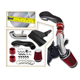 Cold Air Intake System with Heat Shield Kit + Filter Combo RED Compatible For 96-04 Chevy S10/ Chevy Blazer / 96-01 GMC Jimmy / 96-04 GMC Sonoma V6 4.3L