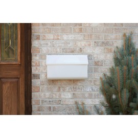Architectural Mailboxes Woodlands Medium Capacity, Galvanized Steel Wall Mount Mailbox, White