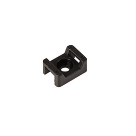GTSE 100 Pack Of Black Screw Mounts, Zip Ties Up To 0.2" Wide, Saddle Type Zip Tie Anchors