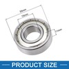 A ABSOPRO 6202ZZ Ball Bearing Double Shielded ABEC-3 Bearings (Set