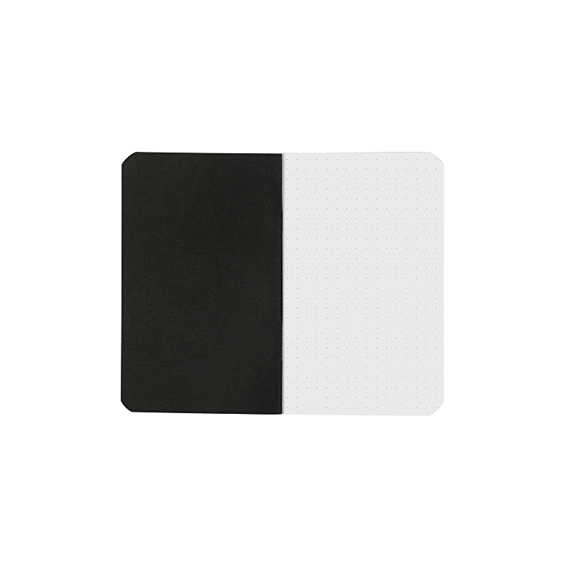 RHODIA 119155C - Black Piqué Notebook - 7.5 x 12