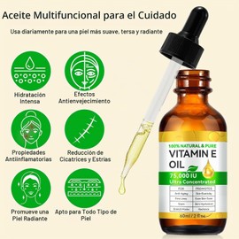 Aceite de Vitamina E Orgánico 75,000 UI – Hidratante Corporal y Gua Sha