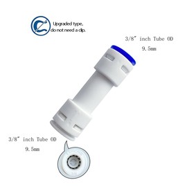ESHIONG 3/8" Push to Connect One Way Check Valve for Reverse Osmosis Water Filter,NSF Certified Plastic Quick Connect RO Fittings (2 pcs)