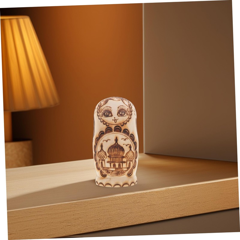 Kisangel Russian Stacking Dolls Handmade Wooden Nesting Dolls Double-Headed Eagle