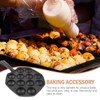 MUCKLILY Cast Iron Takoyaki Baking Pan 12-Cup Octopus Meatball Mold